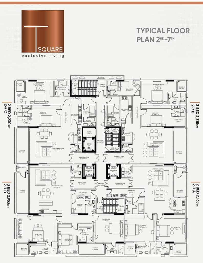 T Square Floor Plan