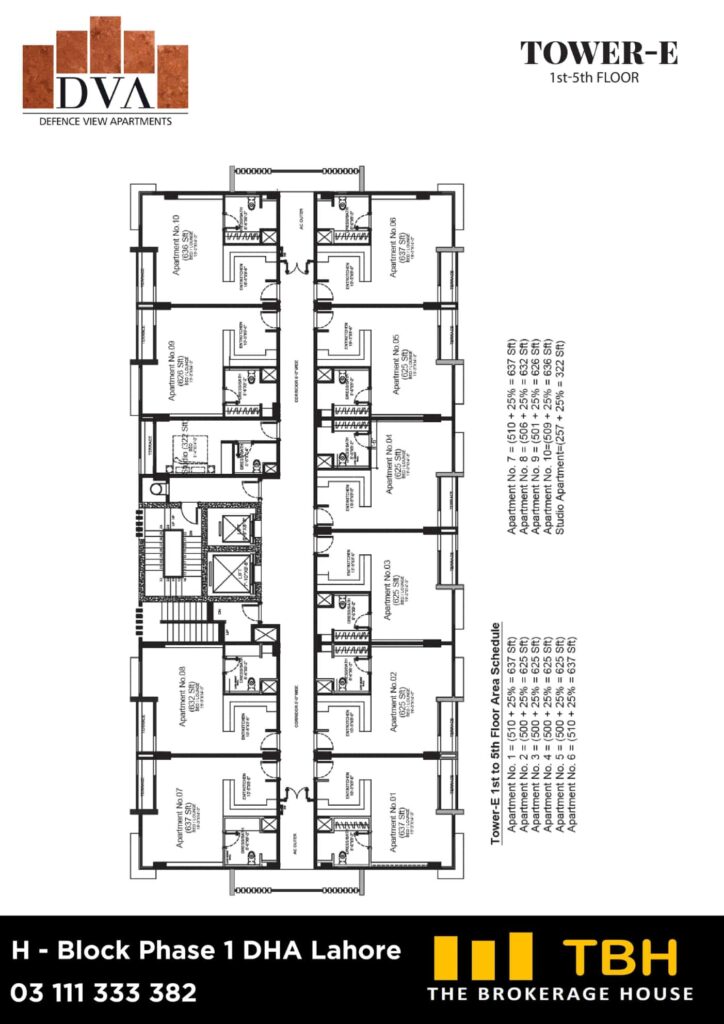 DVA Floor Plan Tower E (2)